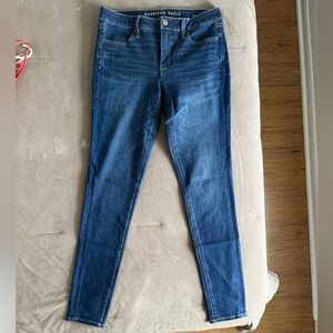 American Eagle Outfitters Women's Dark Blue Skinny Jeans